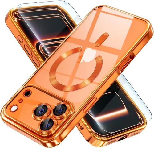 Vista 33 de Misea Funda magnética para iPhone 14 compatible con MagSafe [nunca amarillenta] [protección contra caídas de grado militar] protector completo