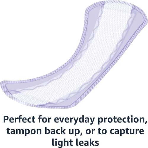 Vista 6 de Amazon Basics Pantiliner diario, longitud extra larga, almohadillas femeninas finas para mujer, sin perfume, protección contra fugas, uso diario, 68