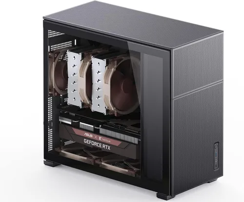Vista 2 de JONSBO Caja de computadora ATX negra D41 MESH, ATX/M-A.TX Mainboard/Support RTX 4090 (13.189-15.748 in) GPU 360/280AIO, Power A.TX/SFX: 3.937