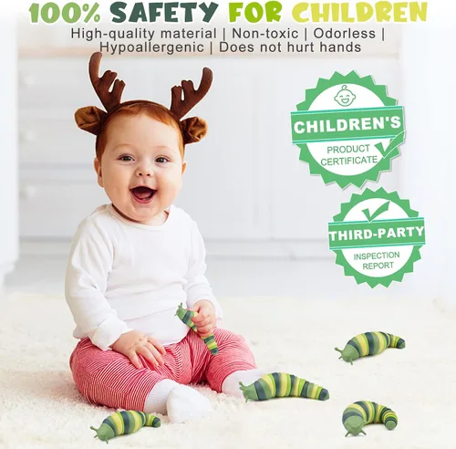 Vista 3 de Cevioce Babosa sensorial, mini babosa para adultos y niños, juguete sensorial para autismo, a partir de 3 años, relleno de Pascua (verde)
