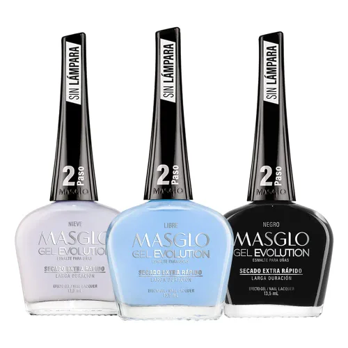 Vista 6 de MASGLO GEL EVOLUTION - Esmalte de uñas efecto gel, no requiere lámpara UV/Led, duración hasta 12 días, 1 pieza de color Gel sin necesidad de lampara