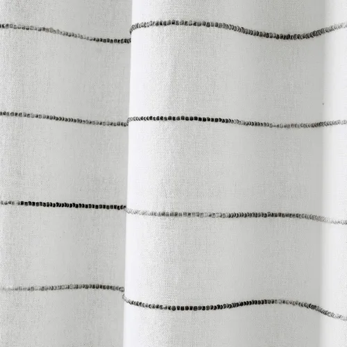 Vista 3 de Lush Decor Paneles de cortina de ventana de algodón teñido con hilo de rayas degradadas, par de cortinas de 40 pulgadas de ancho x 63 pulgadas