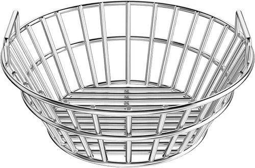 Vista 10 de onlyfire Canasta de cenizas de carbón para Huevo Verde Grande pequeño, contenedor de carbón de acero inoxidable con asas, accesorios para parrilla