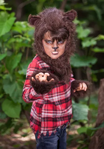 Vista 8 de Disfraz de hombre lobo feroz para niños Multicolor