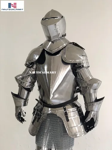 Vista 4 de NauticalMart Disfraz de caballero medieval de armadura - LARP Wearable Auténtico
