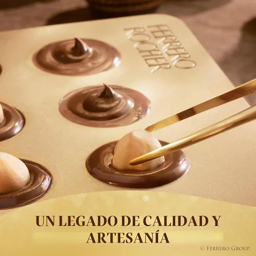 Vista 8 de Ferrero Rocher Chocolate Candy, 16 chocolates con leche de avellana, 7
