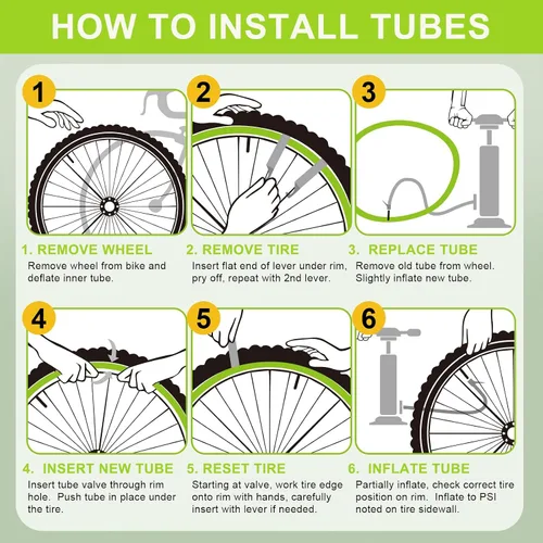 Vista 8 de 4 Pack Bike Tubes 12''/16"/18"/ 20"/ 24"/ 26" /27.5''/29
