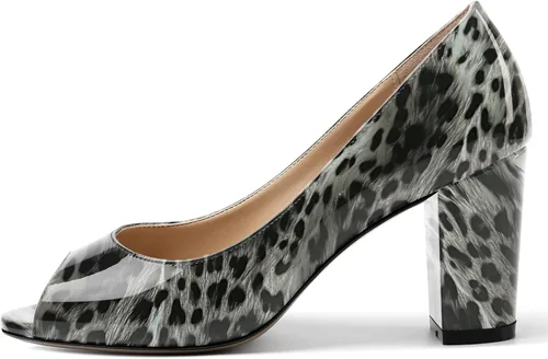Vista 2 de Zapatos de tacón alto para mujer, con puntera abierta, sexy, de 3.3 pulgadas