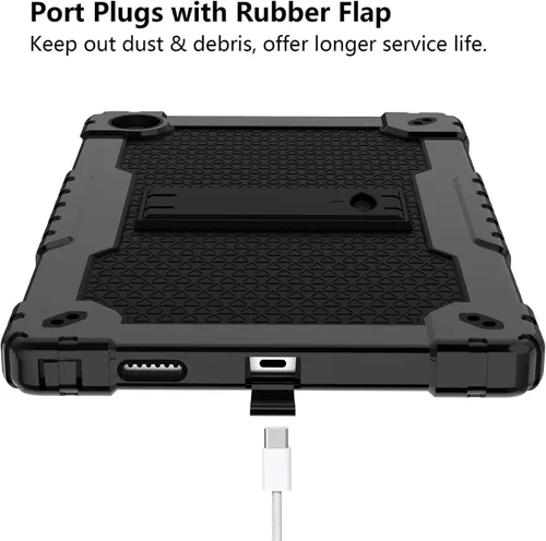Vista 5 de Para Onn 10.4 Tablet Pro 2023 Modelo: 100110603 Funda protectora híbrida de alta resistencia con correa para el hombro para Walmart Onn 10.4 Tablet