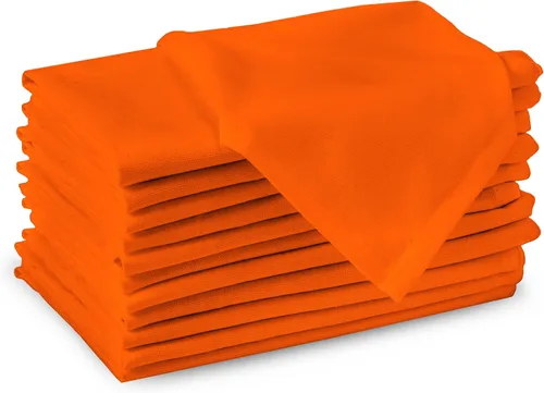 Vista 53 de Encasa XO Juego de 12 servilletas de tela de cóctel Servilletas de mesa de algodón puro Tamaño (9 x 9 pulgadas) B gris sólido Lavable a
