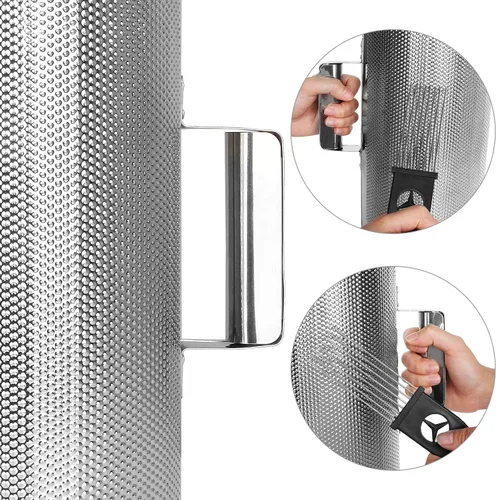 Vista 5 de 12" x 6" Instrumento Guiro de acero inoxidable Latino Percusión Metal Guiro Shaker con raspador Instrumento de percusión, Guira Dominicana, Wiro