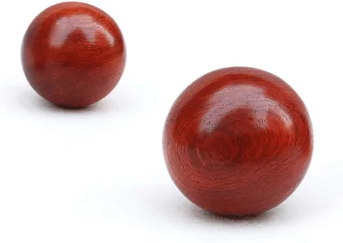 Vista 6 de Milisten Bolas de madera Baoding de madera, bolas de ejercicio de salud, bolas de masaje de salud china de madera, bola de artesanía de madera