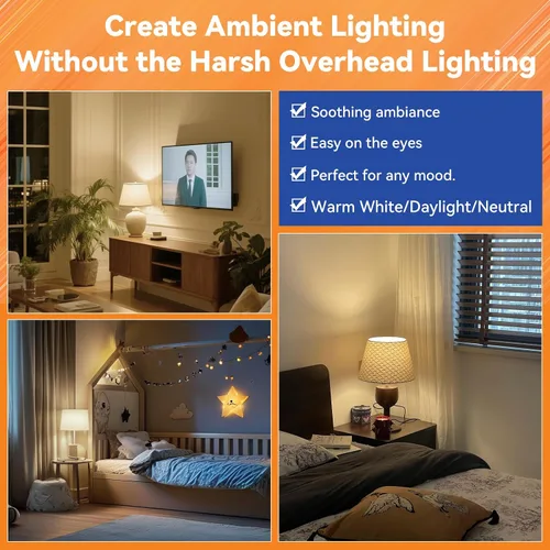Vista 4 de Bombillas LED Recargables con Control Remoto MagixPro, Carga USB y Enchufe, Batería de 1800mAh, Bombilla LED Regulable para Lámparas Cableadas y No
