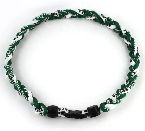 Vista 11 de MapofBeauty Dos colores moda tres trenzado cuerda Tornado collar