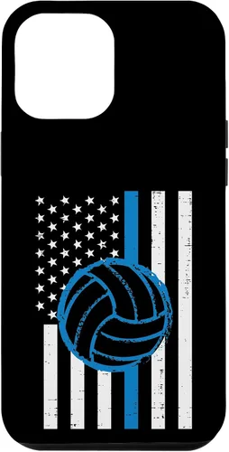 Vista 26 de US Flag Blue Line Volleyball Vintage Patriotic Police Cop Case for iPhone 17