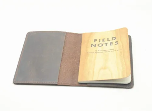 Vista 6 de JJNUSA Funda para diario de cuero genuino vintage hecha a mano para diario de 3.5 x 5.5 pulgadas, notas de campo, Moleskine Cahier, cuadernos