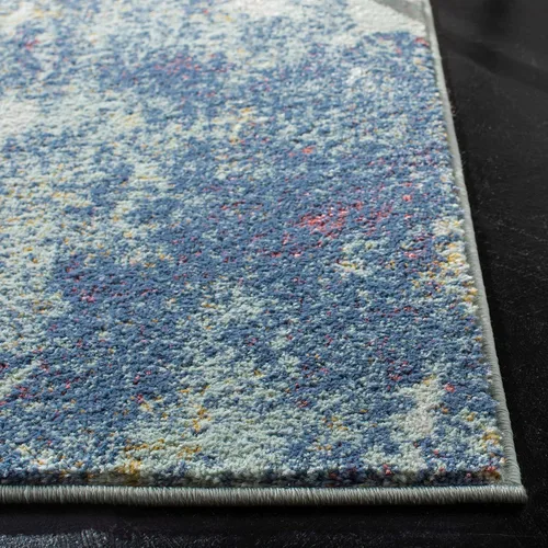 Vista 4 de SAFAVIEH Alfombra de 8 x 10 pies – Colección Prism – Grande – Crema y Aqua, diseño abstracto moderno bohemio, no desprende pelusa y fácil