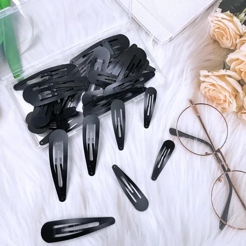 Vista 5 de 40 pinzas para el cabello para mujer, pasadores de metal grandes con caja de almacenamiento, accesorios antideslizantes para mujeres, niñas, niños