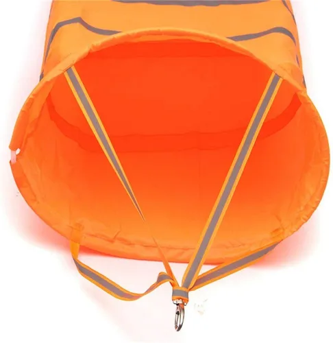 Vista 5 de 60 pulgadas Airport Windsock Rip-Stop Outdoor Rainbow Wind Measurement Sock Bag con cinturón reflectante