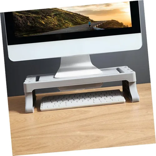 Vista 5 de 1pc Monitor Elevado Soporte Elevado Computadora Cajón Escritorio Soporte para Oficina Hogar Estudiante
