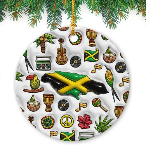 Vista 139 de Lotacy Bandera argentina argentina de Navidad de cerámica 2D impresa adorno con símbolos, decoración del hogar argentina regalos para hombres