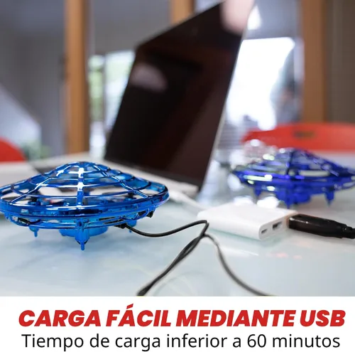 Vista 4 de Force1 Scoot - Dron de mano para niños o adultos, con sensor de movimiento de manos libres, mini dron, práctico para interiores, pequeño juguete Azul