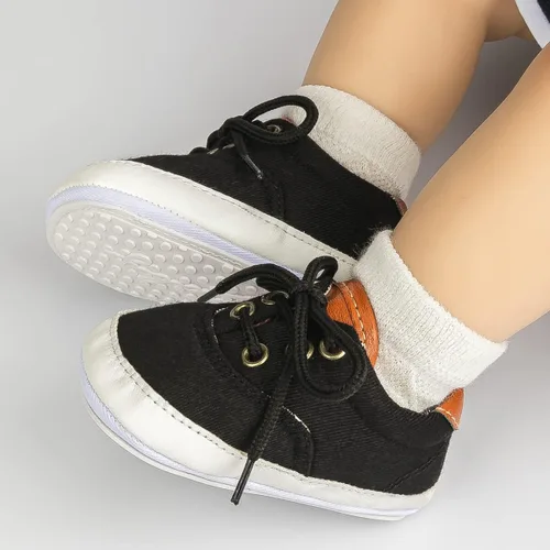 Vista 3 de Morbido - Tenis de lona para bebés y niños pequeños, antideslizantes, para recién nacidos, para recién nacidos, para recién nacidos de 0 a 18 meses