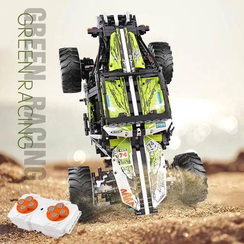 Vista 7 de Mould King 18002 RC - Kit de construcción de coches de escalada a control remoto, 1879 piezas MOC bloques de construcción 4 x 4 todoterreno