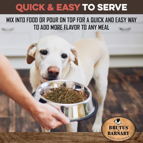 Vista 8 de BRUTUS & BARNABY Decoración de comida para perros – Hígado de res – Mejora la comida de tus perros con esta mezcla llena de sabor – Espolvorea sobre