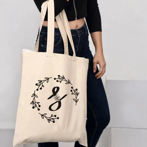 Vista 2 de TBF Bolsas de lona resistentes con iniciales personalizadas para mujer