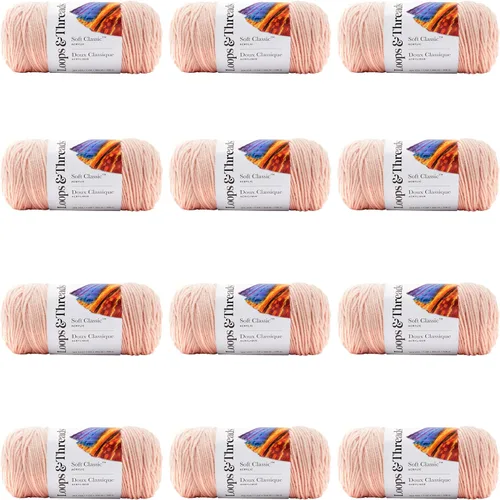 Vista 45 de MICHAELS Paquete de 12: Hilo sólido Soft Classic™ de Loops & Threads®