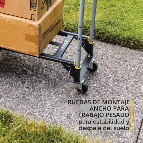 Vista 5 de Gorilla - Camión de mano de acero convertible resistente, capacidad de 600 libras