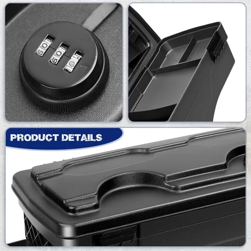 Vista 7 de Caja de herramientas de almacenamiento para caja de camioneta con cerradura, apta para Toyota Tundra 2007-2021, caja de herramientas giratoria