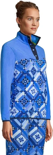 Vista 5 de Lands' End Sudadera Heritage con cuello a presión para mujer