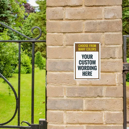 Vista 4 de Letreros personalizados para el hogar, oficina, negocios, entrega, decoración, uso en interiores y exteriores, letrero rosa, 10 x 7 pulgadas