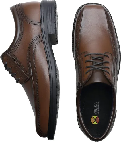 Vista 8 de Shoes for Crews Dress Shoes for Men, Mens Oxfords, Zapatos De Vestir para Hombre, Slip Resistant, Safety, Brown or Black