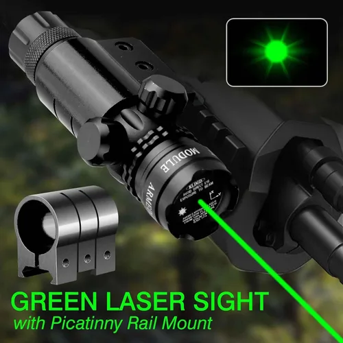 Vista 4 de Kit combinado láser verde y linterna de 1000 lúmenes con montaje en riel - Compatible con Mossberg 500 y Maverick 88 - Construcción de aluminio