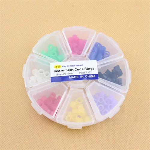 Vista 7 de Healifty 320 anillos de código de silicona, marcadores codificados por colores para identificación segura de instrumentos, 4.13 x 4.13 x 1.96