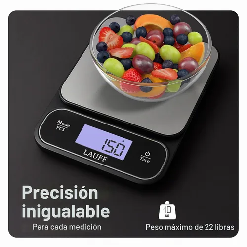 Vista 2 de Lauff Báscula digital de alimentos, báscula de pesa, báscula de cocina, básculas de alimentos en gramos y onzas con escala de cocina precisa de 0.01