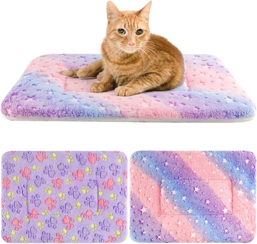 Vista 9 de 2 Pack Cat Blanket for Indoor Cat, Warm Calming Kitten Beds