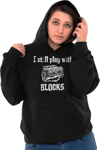 Vista 5 de Brisco Brands Play With Blocks Car Engine Mechanic - Sudadera con capucha para mujer y hombre