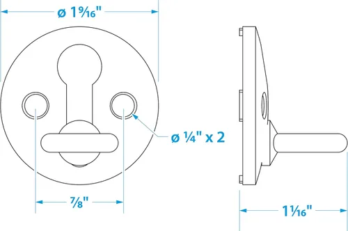 Vista 5 de Seachoice Cerradura de guardabarros para barco, acero inoxidable, paquete de 2