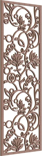 Vista 110 de Caspian Paneles de pared de madera con calado decorativo perforado, 9 3/8 pulgadas de ancho x 24 3/8 pulgadas de alto x 1/4 de alto, cereza