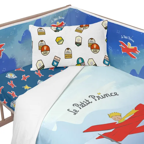 Vista 4 de Protector de Cuna HappyFriday Le Petit Prince Son avion