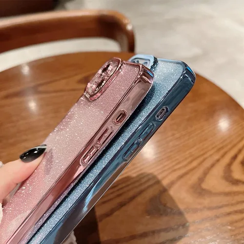 Vista 47 de Funda compatible con iPhone 11 Pro con purpurina, de lujo, linda, flexible, cubierta chapada, protección de cámara, a prueba de golpes, funda