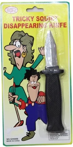 Vista 7 de Wendy Mall 2 piezas retráctil cuchillo broma truco Halloween accesorios juguete desapareciendo daga falsa hoja de plástico mágico juguete