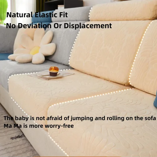 Vista 2 de Funda mágica universal para interior de sofá, funda de sofá resistente al desgaste, funda de sofá modular en forma de L, diván con cojín separado