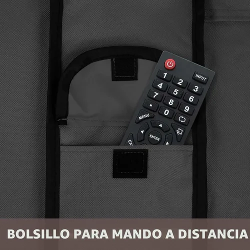 Vista 6 de ULTCOVER Funda impermeable para televisores de exterior de pantalla plana de 28 a 32 pulgadas, cubre también los elementos de montaje y los Negro