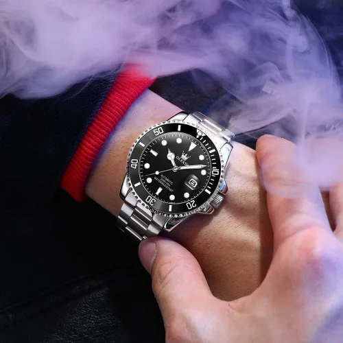Vista 2 de OLEVS Watch for Men Waterproof Automatic Mechanical Stringing Hollow Out Men's Watches