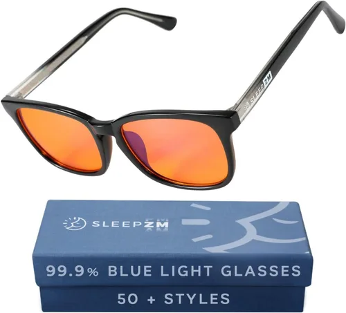 Vista 29 de Sleep ZM Blue Light Blocking & Light Sensitivity Glasses - 8 Lens Types for Comfort, Relaxation, Sleep & Relief - 50+ Styles